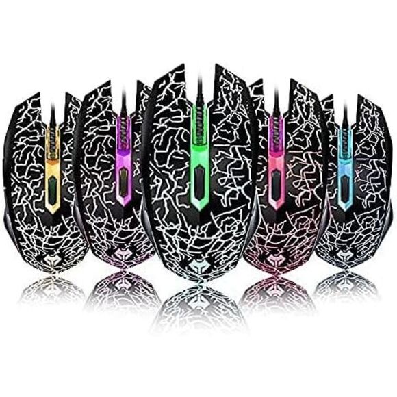 3 IN 1 Multimedia Knob Mechanical Gaming Keyboard Set (Black/Blue Backlit/Blue S - Picture 3 of 9